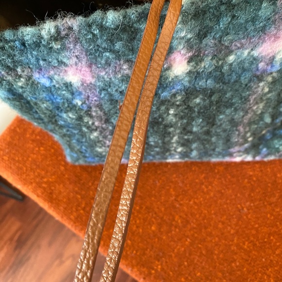 SUNDANCE CATALOG Maple Glen Teddy Tote in Plaid Blue, MSRP $148.00 - Picture 5 of 9